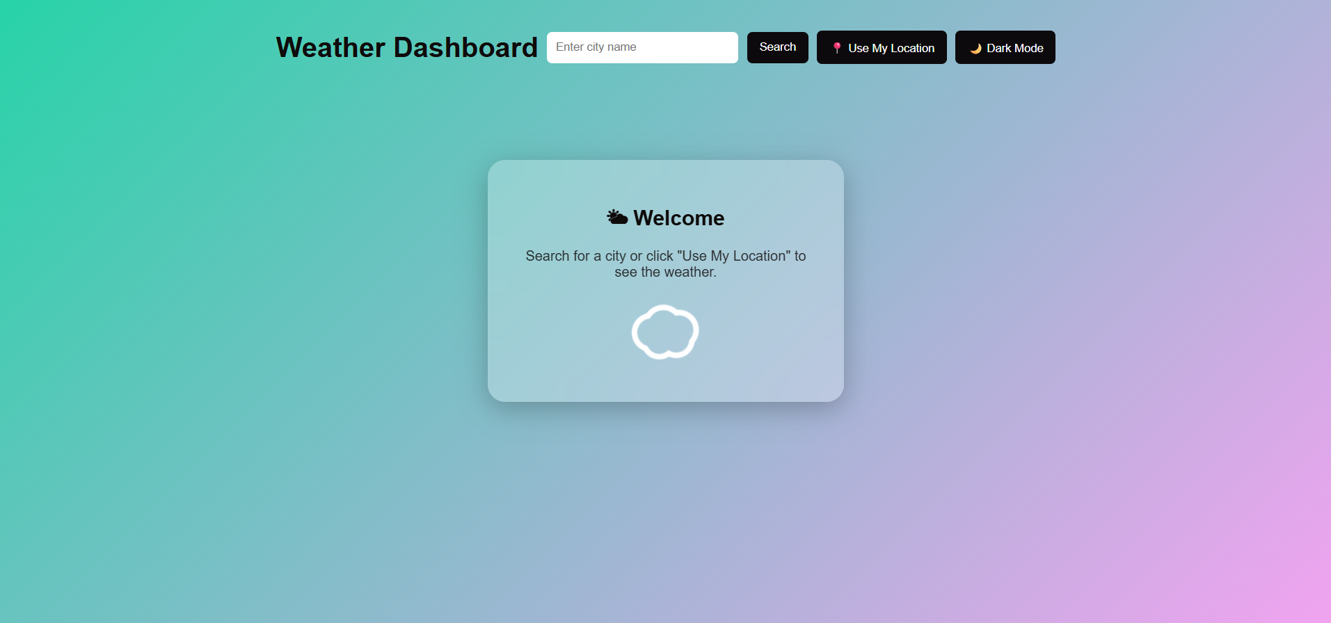 Weather Dashboard screenshot